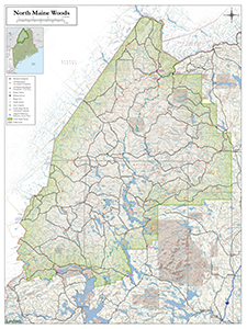 North Maine Woods Wall Map